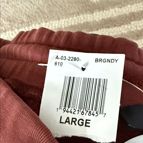 Anine Bing Sport Burgundy Jogger Pants with Logo - Picture 4 of 6